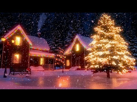 Christmas Ambience | Winter Wonderland With Snow Falling, Ice Skating, Crunching Soundscape