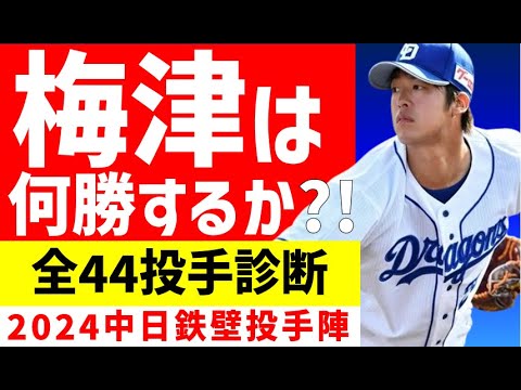 【中日全44投手診断】先発ローテは梅津か根尾か●●か？！【中日ドラゴンズ】開幕スタメン　投手　予想