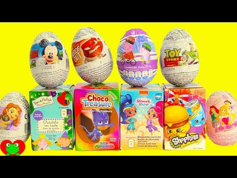 Opening 10 Surprise Eggs Princess Sofia the First, Toy Story, Ben and Holly