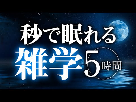 【睡眠導入】秒で眠れる雑学5時間【合成音声】