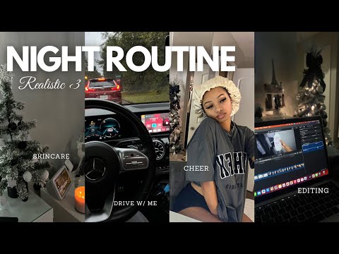 REALISTIC After School WINTER Night Routine | Drive With Me, Cheer Practice, Tumbling, Editing, etc.