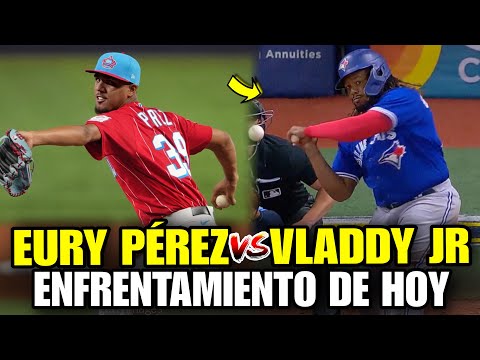 ASÍ TERMINÓ EL ENFRENTAMIENTO ENTRE EURY PÉREZ Y VLADIMIR GUERRERO JR, BLUE JAYS VS MARLINS - MLB