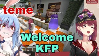 Houshou Marine n Pekora Die From KFP Employee Who Go Insane | Minecraft [Hololive/Eng Sub]