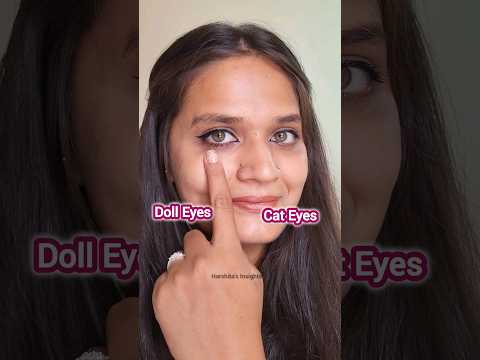 Cat Eyes Or Doll Eyes? #shorts #cateyes #dolleyes #eyes #eyesmakeup #eyemakeuptutorial #eyemakeup