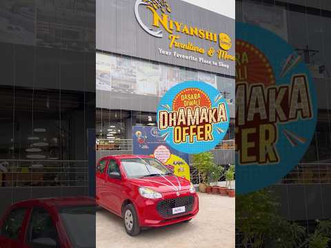 Dussehra ki new furniture tho car free?😱 #furniture #hyderabad #viral video#shorts #trending