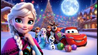 Snowy Nights & Holiday Lights | Elsa, Anna, McQueen & Mater Original Winter Song with New Lyrics