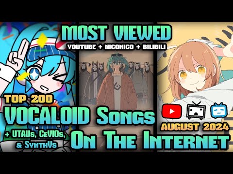 [TOP 200] Most Viewed VOCALOID Songs on The Internet (August 2024)