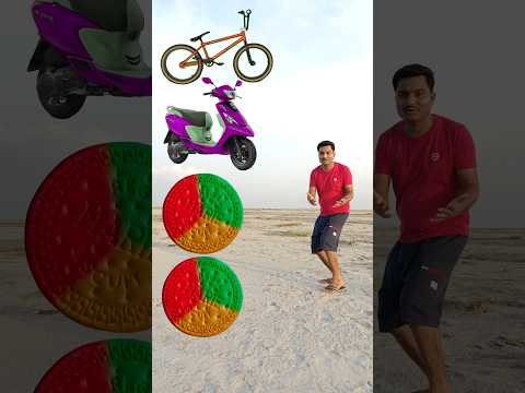 Spining Biscuit to Bycycle, Scooter, Thar, Alto, Vehicles names magic video