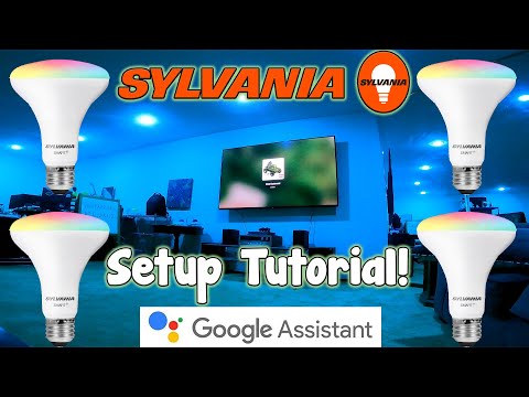 SYLVANIA Wifi Smart Light Bulbs | Full Color & Tunable White BR30 | Alexa & Google Home Compatible!