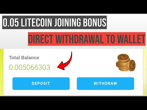 Litecoin Mining Telegram Bot 0.05 Litecoin Joining Bonus Direct Withdrawal To Wallet