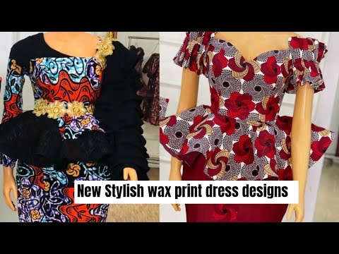 New designs of  African stylish dress designs/Beautiful Ankara wax print dress styles for ladies