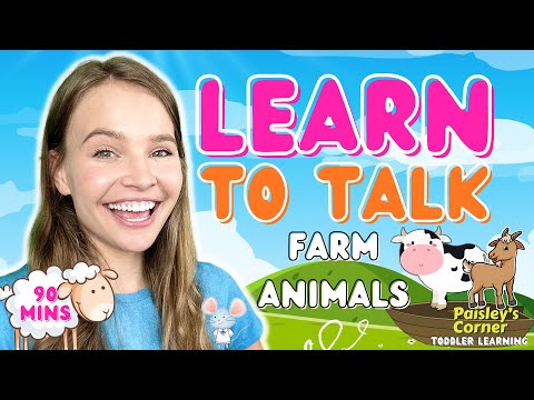 Toddler Learning Video - Learn Farm Animals | Learn to Talk | Toddler Speech | Videos for Kids