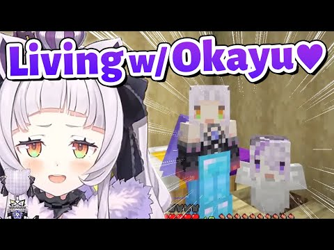 Shion happy to be living with Okayu(?)【Minecraft/Hololive Clip/EngSub】