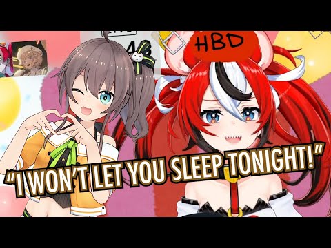 Matsuri flirts with Hakos Baelz but Baelz fires back and rizzes Matsuri (Baelz birthday stream)