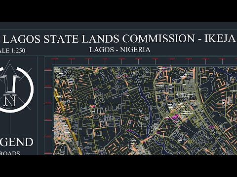 Topographic Map of Lagos State Lands Survey Ikeja Nigeria