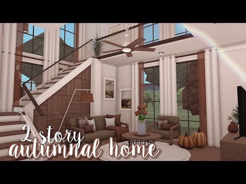 2 story autumnal home ୨୧ | bloxburg speedbuild | luminto