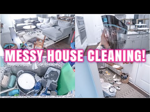 MESSY HOUSE CLEANING | REAL LIFE MESS | SPEED CLEANING MOTIVATION