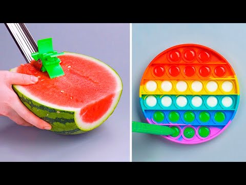 Oddly satisfying  Watermelon Cake Decorating