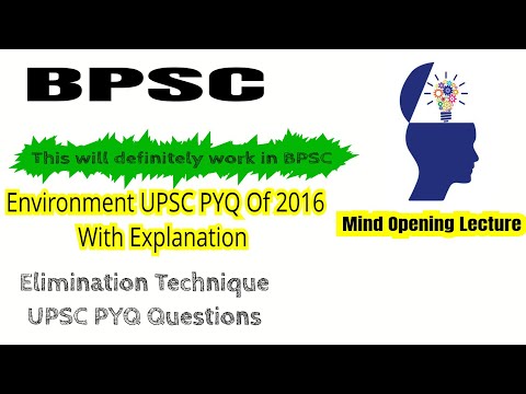 70 BPSC | UPSC 2016 PYQ of Environment For BPSC |