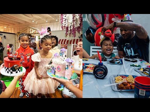 Usher and Jenn Goicoechea Celebrate Kids with Joint Birthday Bash