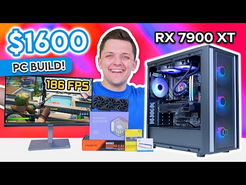 Best $1600 Gaming PC Build 2024! 👌 [Awesome 1440p Build - ft. RX 7900 XT & Ryzen 7700]