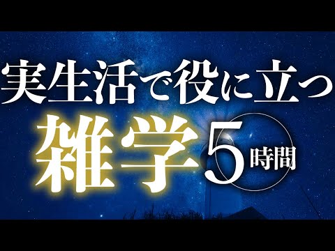 【睡眠導入】実生活で役に立つ雑学5時間【合成音声】