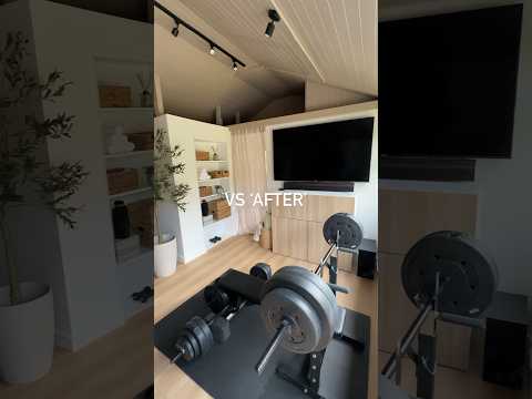 Our DIY home gym renovation makeover. See the full video over on my YouTube channel now #homedesign