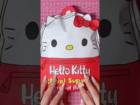 hello kitty blind bag! 🎀📓 #asmr #sanrio #hellokitty #craft #diy #kawaii #papercraft #kpop#blindbag