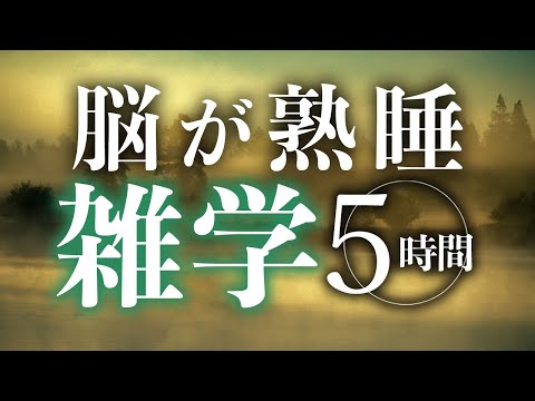 【睡眠導入】脳が熟睡雑学5時間【合成音声】