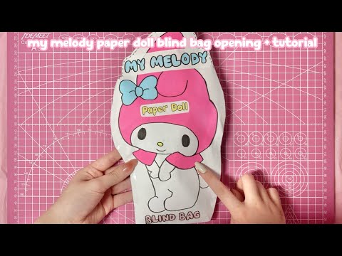 🩷 my melody paper doll blind bag 🎀 | ASMR | tutorial | sanriolve