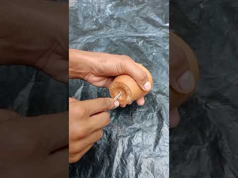 How to make hole in kulhad/terracotta pots.#youtubeshorts