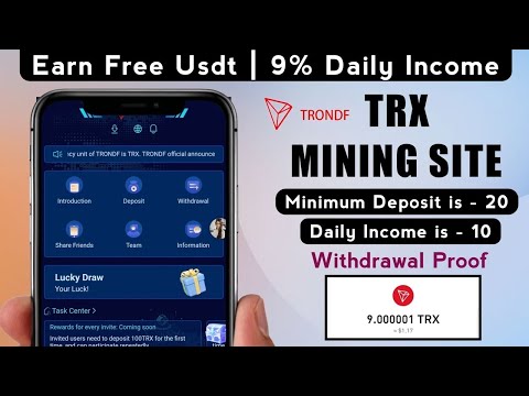 Millionaire #TRONDF gets 30000trx for free #Online Mining Machine #Stable Income Become the next