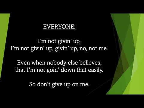 Don't Give Up On Me - Lyric Video, Arr. Mac Huff