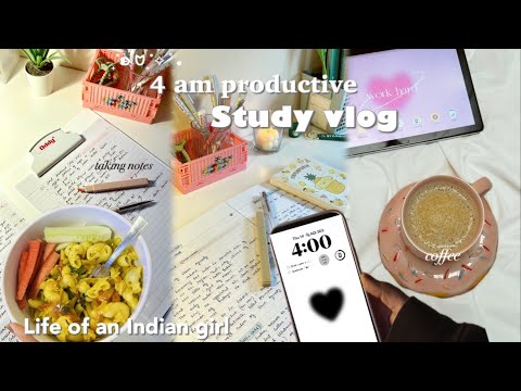 Life of an Indian girl 🎀|Study vlog| 4 am productive vlog 🌷Indian aesthetic 🥣 #sscaspirants