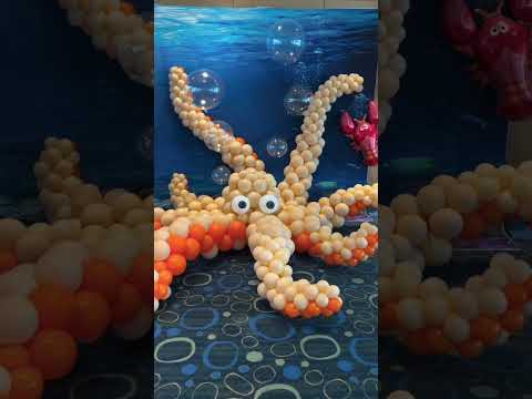 Under the sea party | Balloon octopus | Birthday decoration