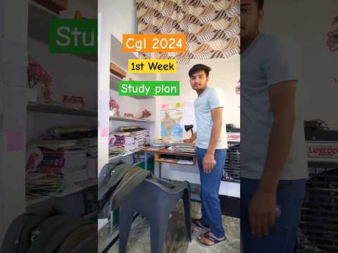 SSC CGL 2024 1st Week Study Plan vlog-2 🔥 #cgl2024 #restart #ssc #shorts