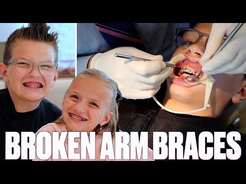 GETTING BRACES PUT ON FOR THE FIRST TIME WITH A BROKEN ARM | THIS IS A FAMILY FIRST