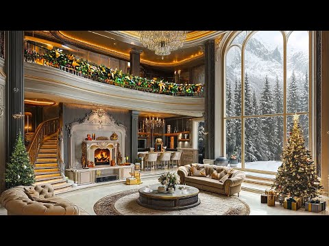 Christmas Jazz Dreams 2025 🎄 Winter Morning in Cozy Luxury Living Room - Relaxing Jazz Piano Music