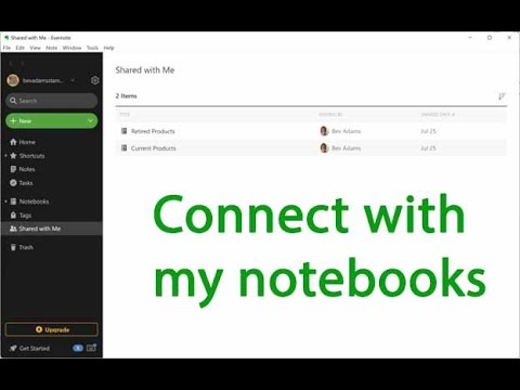 How to Connect with my Evernote Notebook