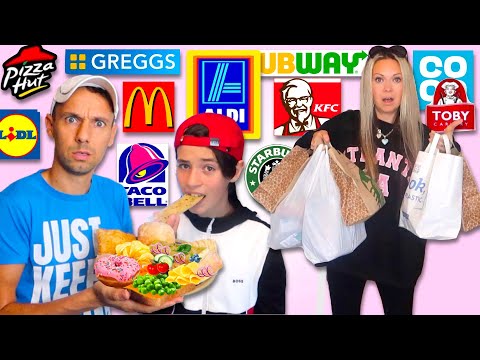 ONLY eating SUPERMARKET & RESTAURANT leftovers for 24hrs!! 😮 food challenge! Too Good To Go app