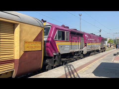 Stunning Looking LUDHIANA WDP4B 40005 Named "KIRTI CHAKRA CAPTAIN ANSUMAN SINGH |Firozpur Express IR