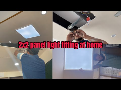 2x2 panel light fitting tips at home \ concel panel light fitting  \ gypsum light decoration , insta