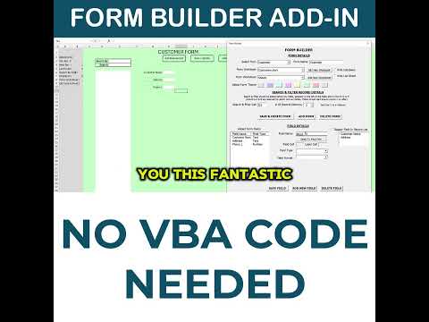 Check Out This Incredible Excel Form Builder Add-in