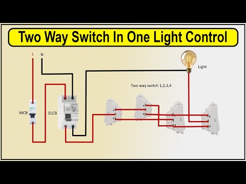 How to make 2-Way Switch In One Light Control Wiring Diagram | 2 way light switch