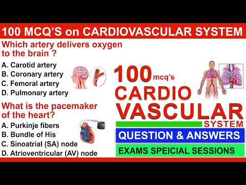 100 mcqs on cardiovascular system || cardiovascular system mcqs with answers || heart antomy quiz