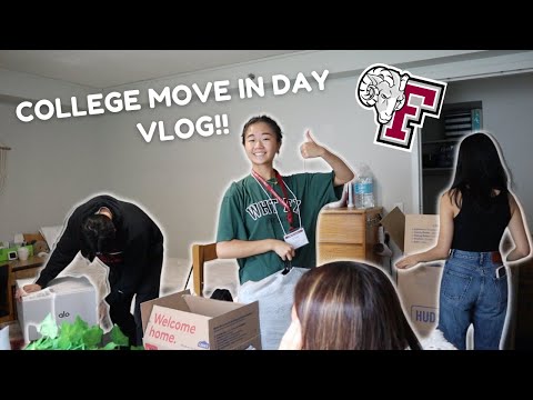 COLLEGE MOVE IN DAY VLOG AT FORDHAM UNIVERSITY | dear adulting