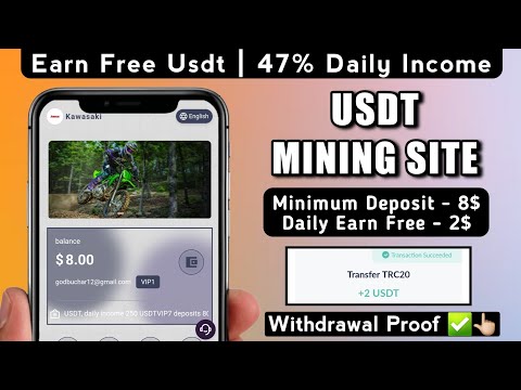 New Usdt Earning Site Usd Mining Site 2024 Best Investment Usdt Earning Website