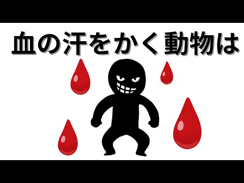 【知識の雑学】血の汗をかく動物は・・・