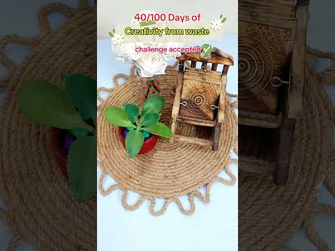 40/100days challenge  ✅ ✌️creativity from waste  #challenge #creativity #ytshorts #shorts #jute