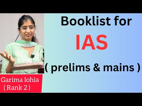 Booklist for IAS ( prelims and mains ) | Booklist strategy | Garima lohia ( Rank 2 )